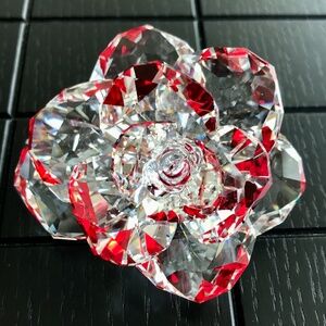 Swarovski Rose Symbol of Love and Passion Red and Clear Crystal Petal